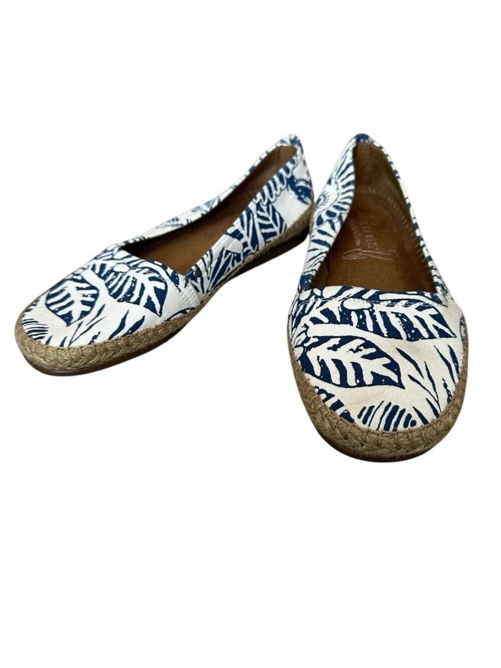 AEROSOLES Stitch N Turn Espadrille Flat Slip On Canvas EUC Shoes Loafers Size 7M